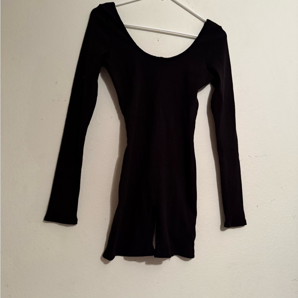 Fashion Nova Black Long Sleeve Bodysuit
